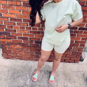 Light green two piece ASOS set (selling both pieces together)